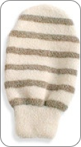 exfoliating mitt for sensitive skin